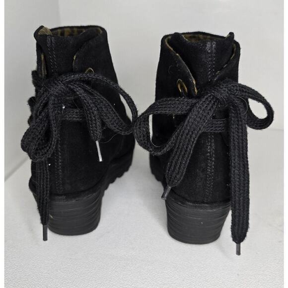 Fly London Yama Suede Lace Up Wedge Ankle Boots Black Women EU 39 US 8-8.5 - Picture 6 of 11